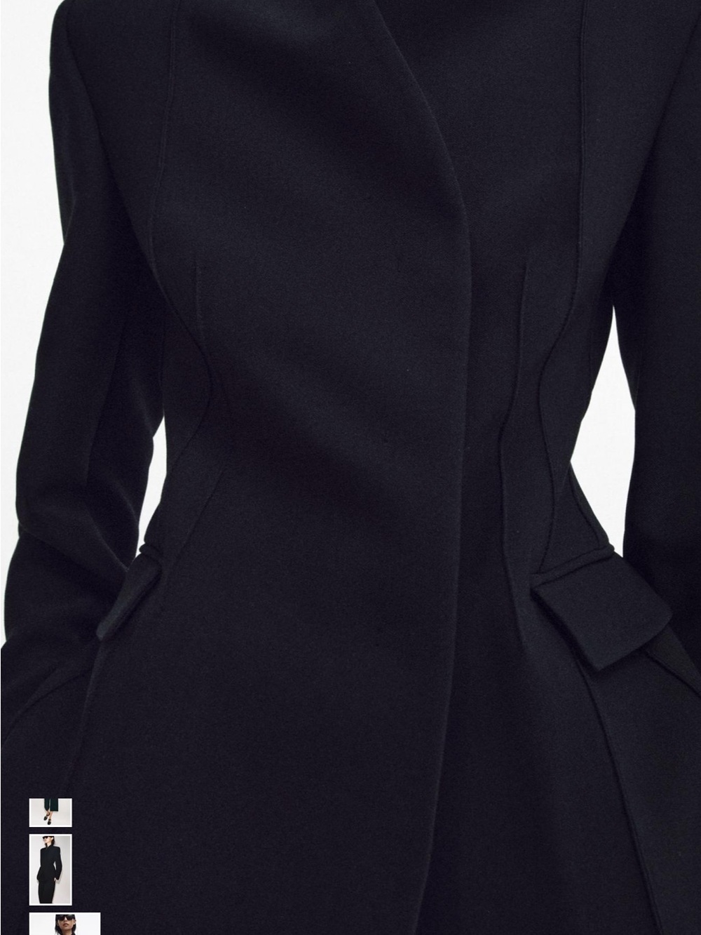 Zara Women's Black structured Coat